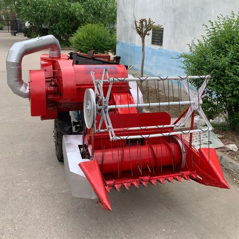 Diesel 15hp Rice Harvesting Machine Handheld Wheat Combine Price Of ...