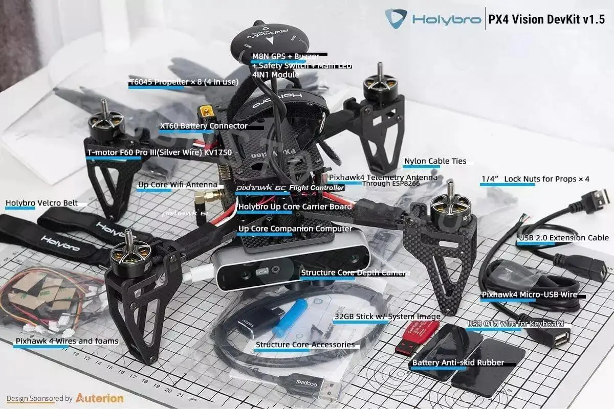 Holybro Px4 Vision Dev Kit V1.5 Rc Drone Pixhawk 6c Flight Controller ...