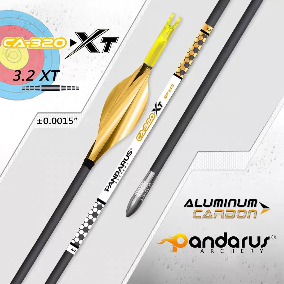 PANDARUS 3.2mm Aluminum Carbon Composited Arrow Shaft CA320 XT for