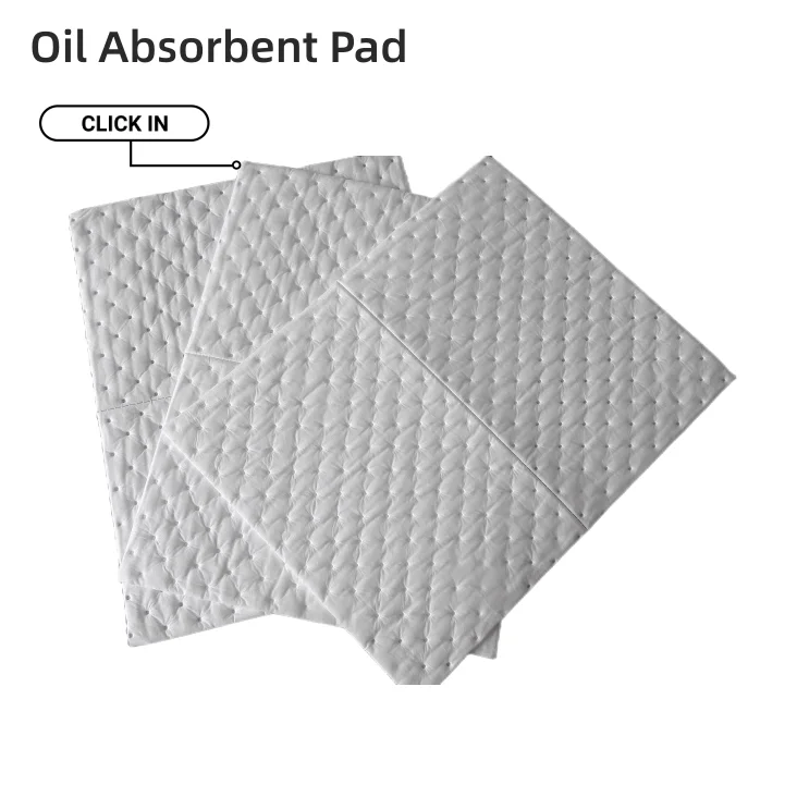 Eco-friendly Medium Weight Oil Absorbent Pads Oil Spill Control
