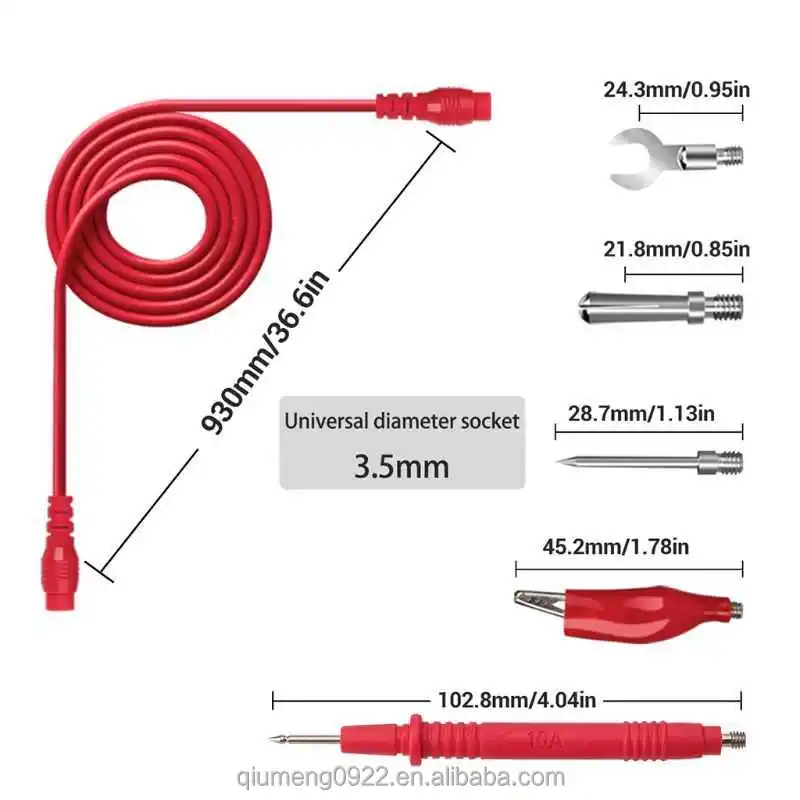 16pcs Universal Multimeter Probe 93cm Needle Tip Test Leads Alligator Clip Kits. 