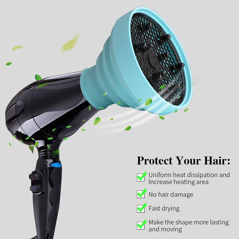 Universal Collapsible Silicone Curly Dryer Diffuser Hair Dryer