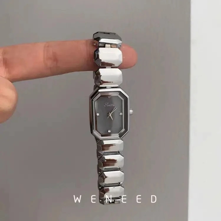 Scottie 9610 Octagon Shape Dial Women's Stainless Steel Watch