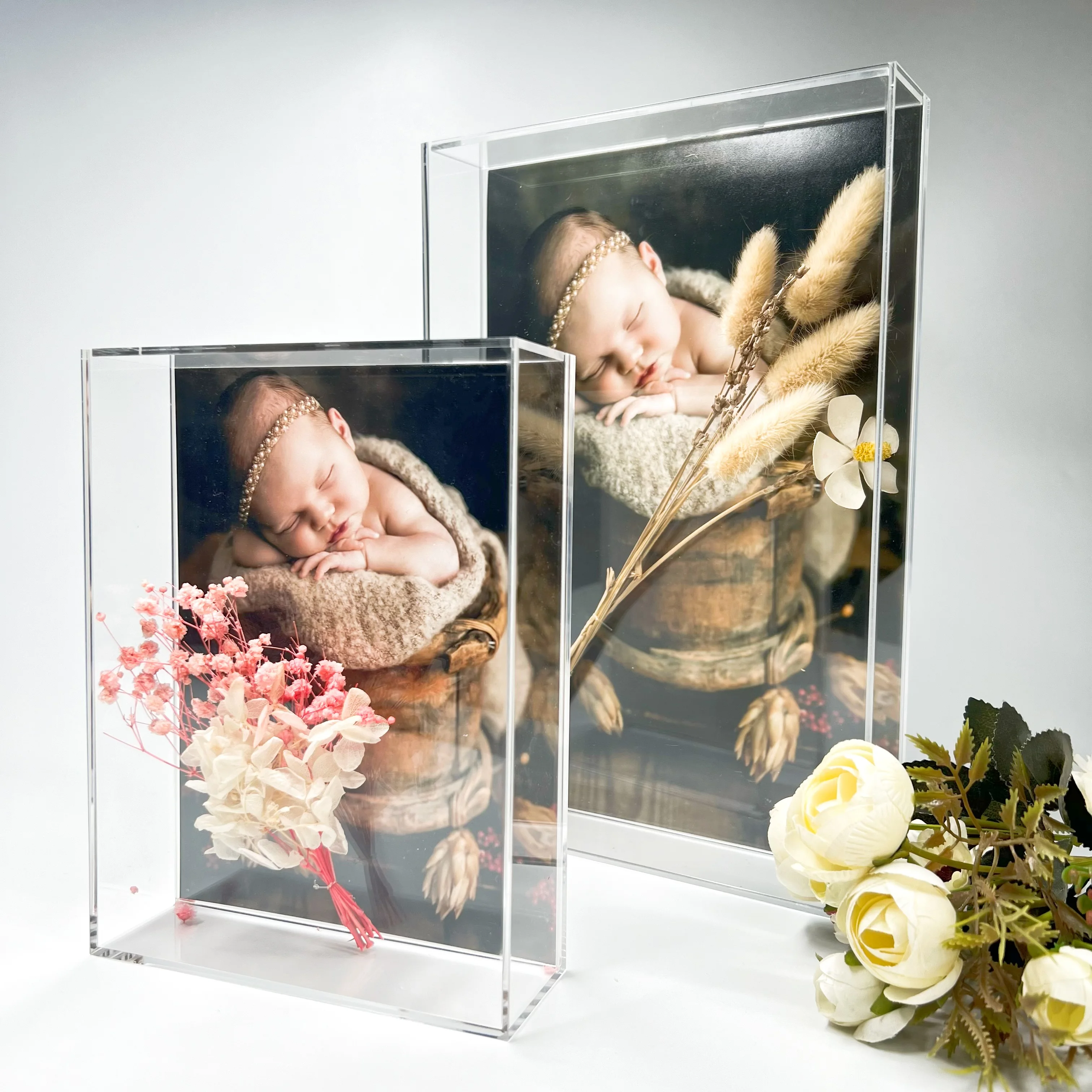 Wholesale Custom Clear Acrylic Box Frame For Home Decor Acrylic Photo ...