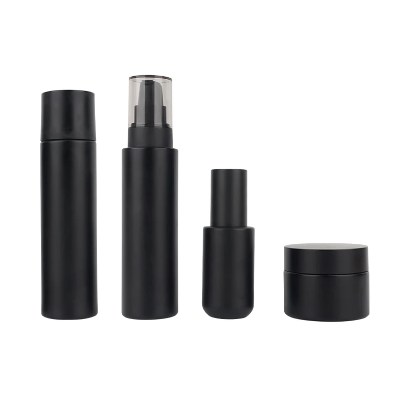 100ml 120ml 40ml50g face serum bottle, black glass bottle, glass bottle spray, spray glass bottle, glass bottle set, cosmetic bottles