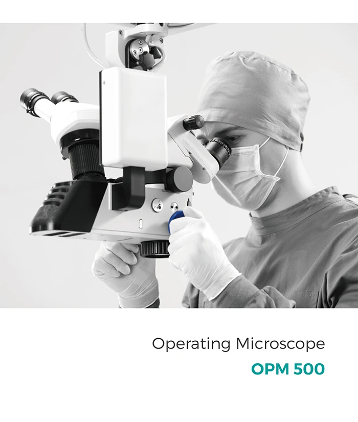 OPM500 ophthalmic Operating Microscope with zoom for two men with CCD