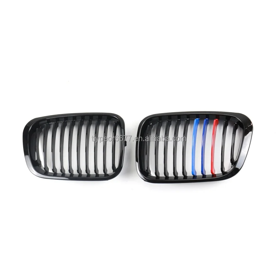product tiypeor auto grille center mesh three color hood front bumper kidney racing grill for bmw 3 series e46 1997   2001-5