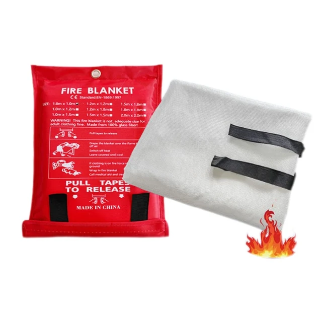 Fire blanket 1/1.2/1.5/2m fire blanket Kitchen escape fire blanket manufacturer