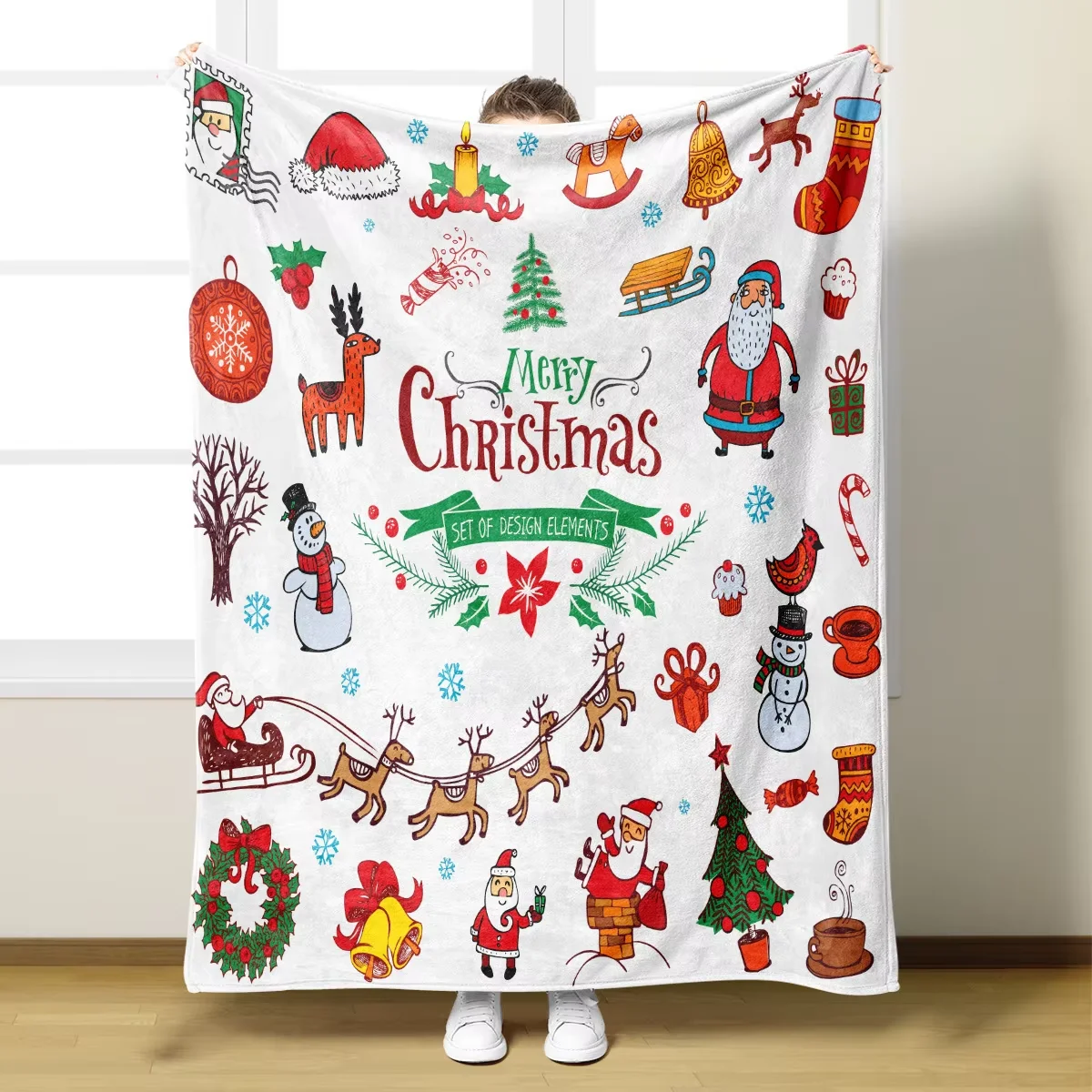Custom Print Full Size Fleece Bed Blanket #S8077