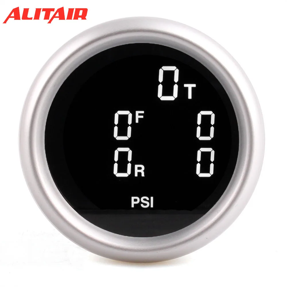 5 Pressure Digital Air Bags Gauge 200 Psi Led Display Air Suspension