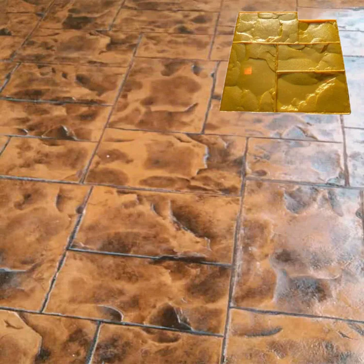 Concrete Stamp Mat Rubber Molds Decorative Garden Floor Stamped Concrete Paving Imprint