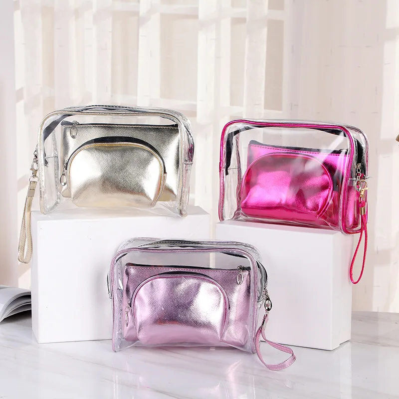 N A PURSE Three Compartment Cosmetic Bag Women Travel Cosmetics Case Toiletry  Bags Makeup vanity box, Makeup Big Bag For Bride Vanity Box Price in India  - Buy N A PURSE Three