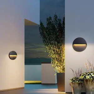 Outdoor Waterproof Surface Installation IP65 Aluminum Circular LED Staircase Light Wall Light