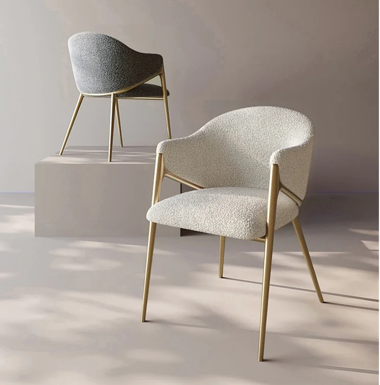 Italian Light Luxury Dining Chair Home Modern Minimalist Designer Wool