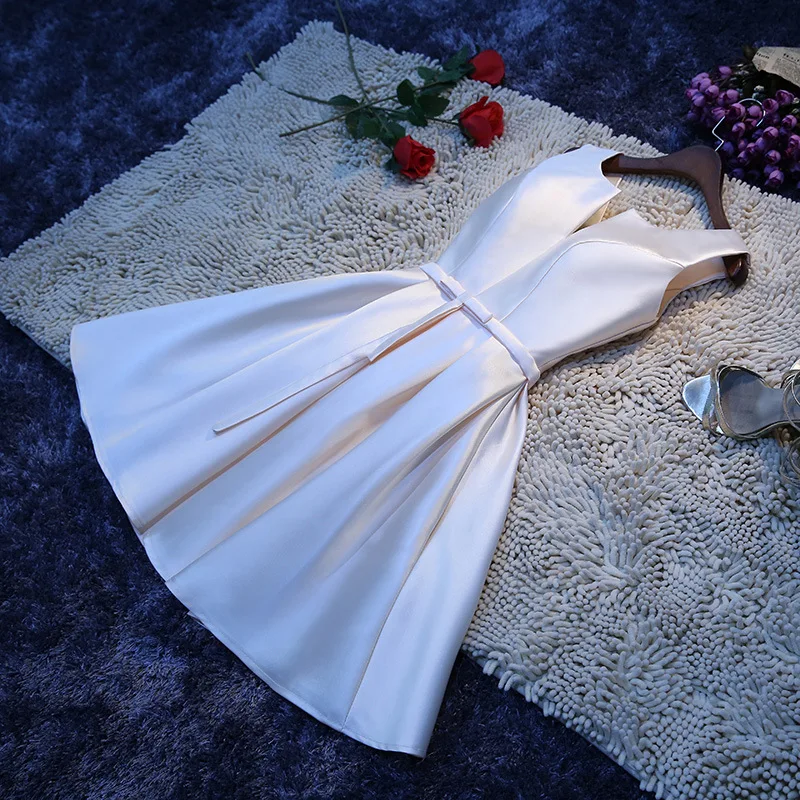 S851F   2025 New Korean Style Party   Bridesmaid Women Evening Dress Short