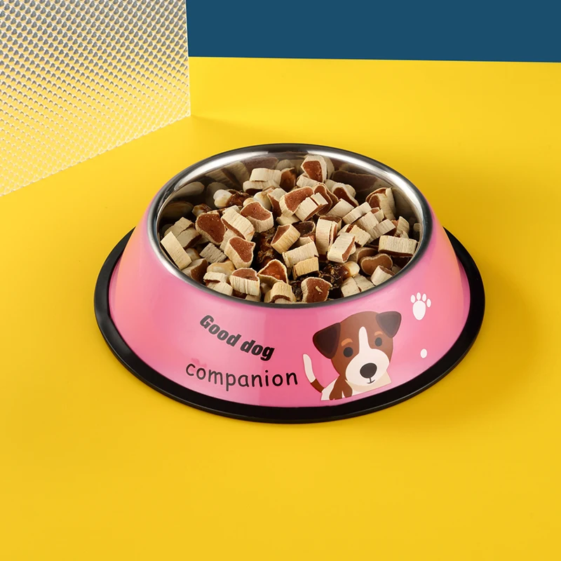 Factory Nonslip Heavy Duty Stainless Steel Antislip Pet Dog Bowls Food Feeder Bowl For Dog And