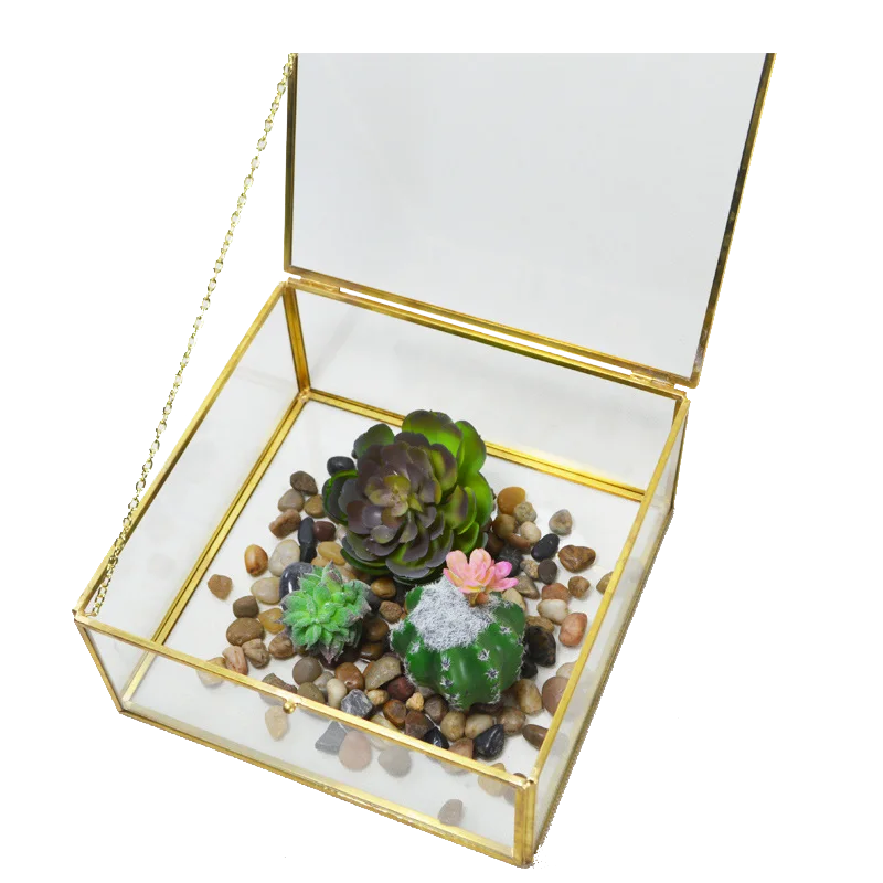 ご予約品】 ボタニカルモチーフのエッチングベベルガラスアクセサリー