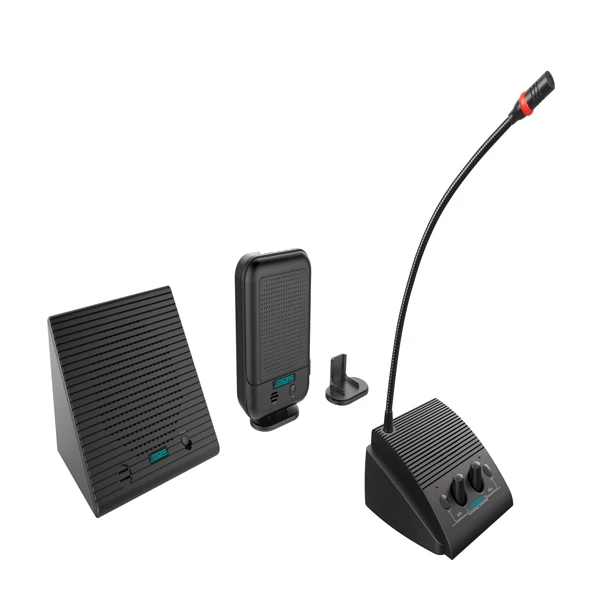 Duplex Bank Counter Interphone Window Intercom System Anti Interference Dual Way Bank Window Counter Intercom for Embassy