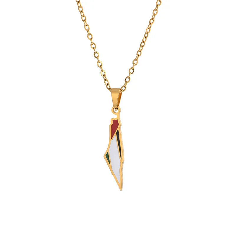 Israel Map Necklace
