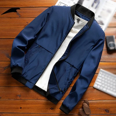 Men Spring Autumn Casual Jacket Coat English Stand Neck Men Simple Business  Windproof Comfort All Match Jacket Men