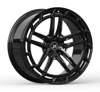 T6-6061 aluminum Material A U D I  SQ8 22/23 inch 5x112 gloss black 5x112 monoblock  deep concave alloy monoblock forged wheels