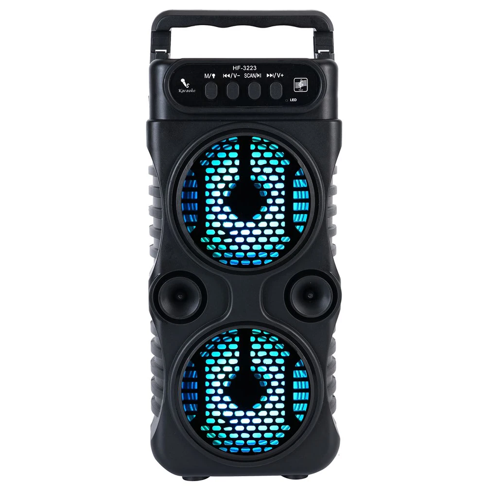HF-3223 Dual Inch Subwoofer Box Party with LED Lights