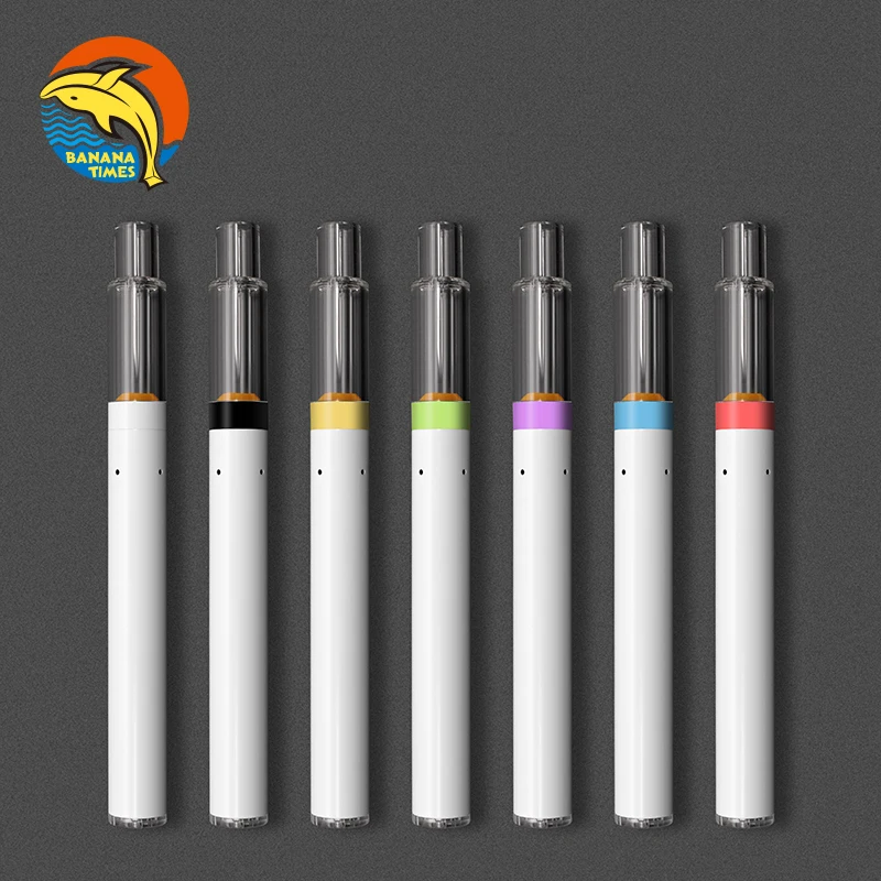 OEM cbd oil wax vaporizer pen empty 1ml rechargeable ceramic glass vape pen with custom logo