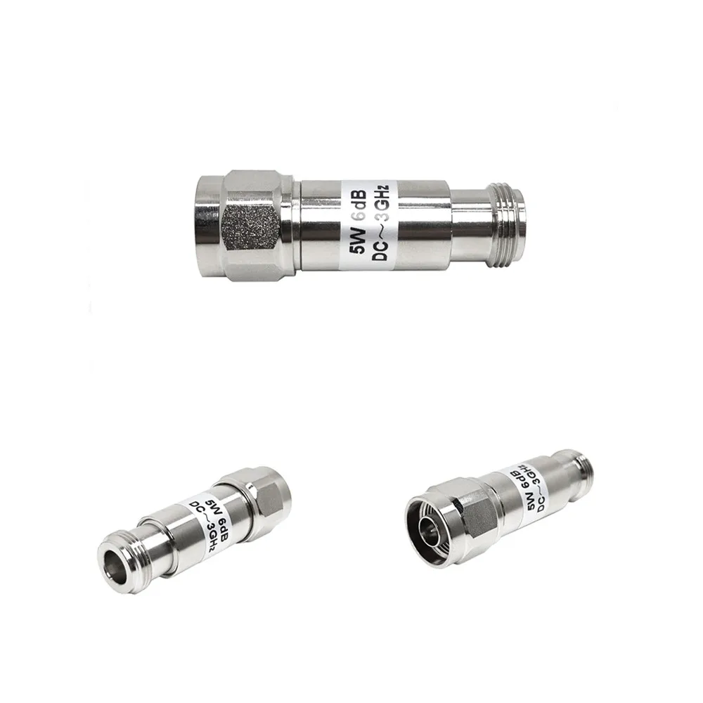 5w Rf Dc-3ghz Coaxial Attenuator 6dB 10dB 20dB 30dB with N Male to Female Type 3ghz Fixed Attenuator 5w