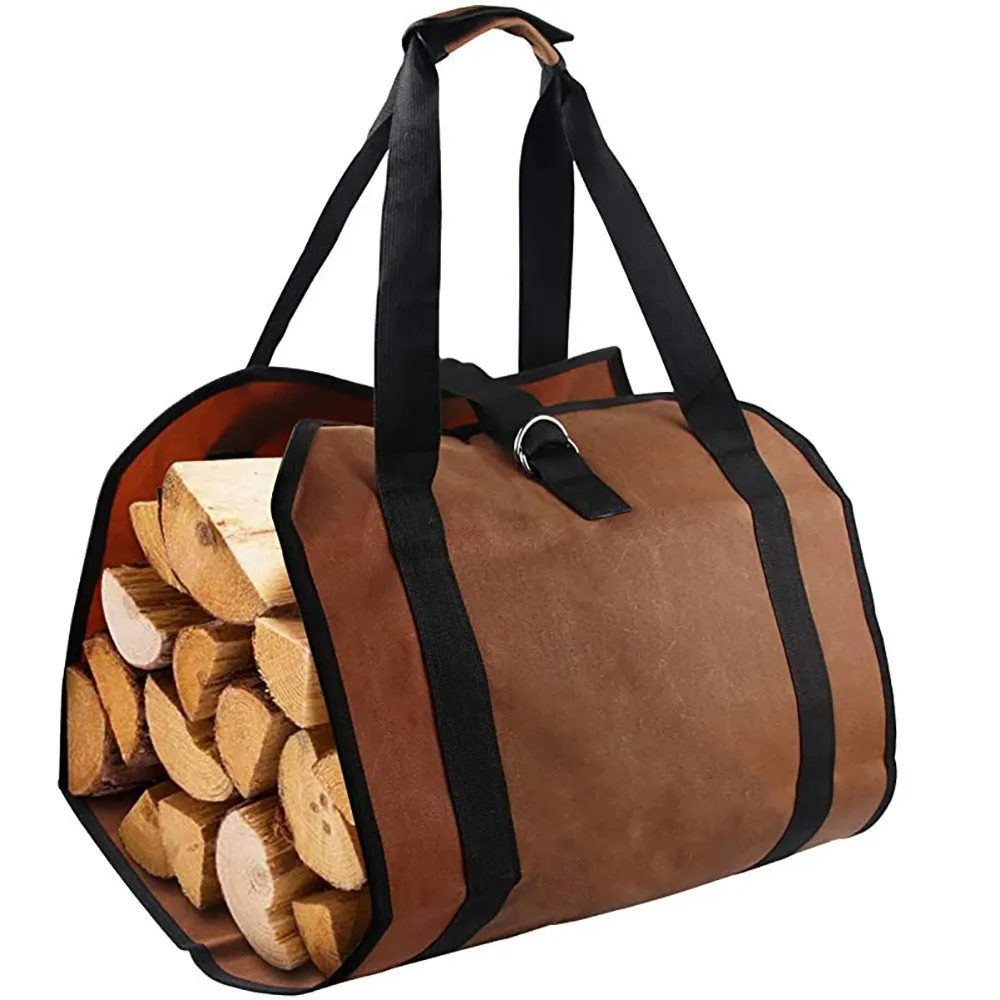 Simple and convenient storage firewood bag canvas logging bag transport bag