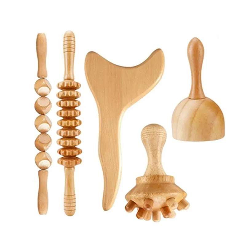 Custom Wooden Massager Set Wood Therapy Massage Tool Sets Wooden Massage Roller Buy Custom