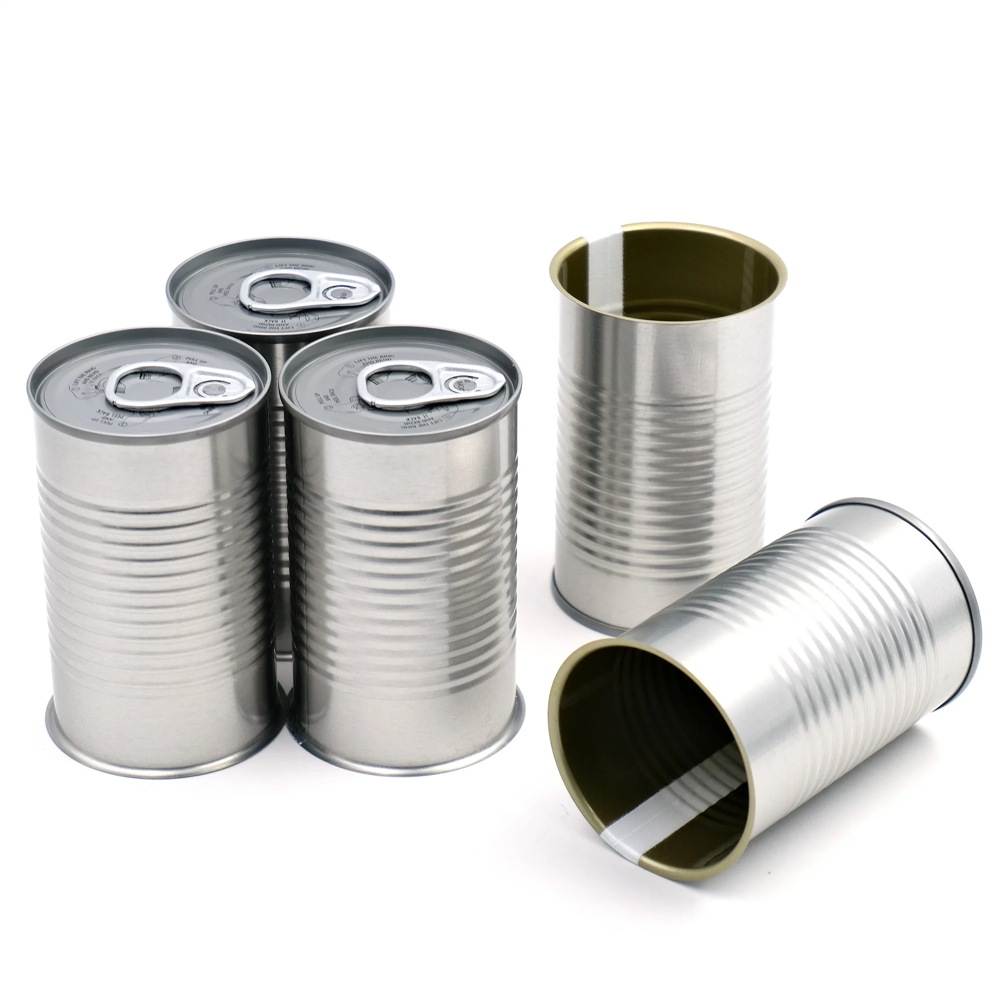 #588 Recyclable Plain Custom Printing Empty Tin Cans Wholesale Food Grade Metal Container for Sardines Sea Fish Canning
