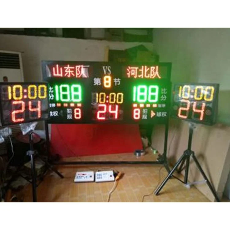 Custom English Version Portable Basketball Scoreboard With 24 Second