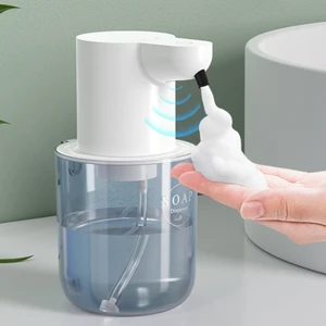 New Arrival 400ml Transparent Water Tank Rechargeable Lithium Battery Type-C Touchless Automatic Foam Hand Soap Dispenser