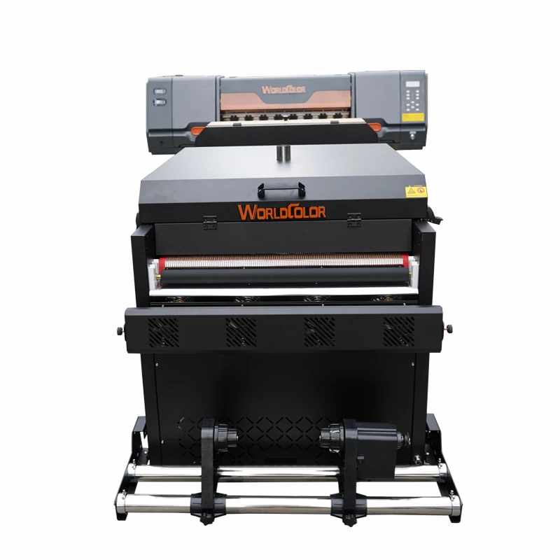 The Newest 60cm Two Heads DTF Printer with Big Powder Shaker and No Need Change Consumables Air Purifier DTF Inkjet Printer
