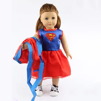 Handmade Spiderman Outfit 18 Inch American Girl Barbie Doll Clothes Dress Accessories Kids Toys for Children Gifts