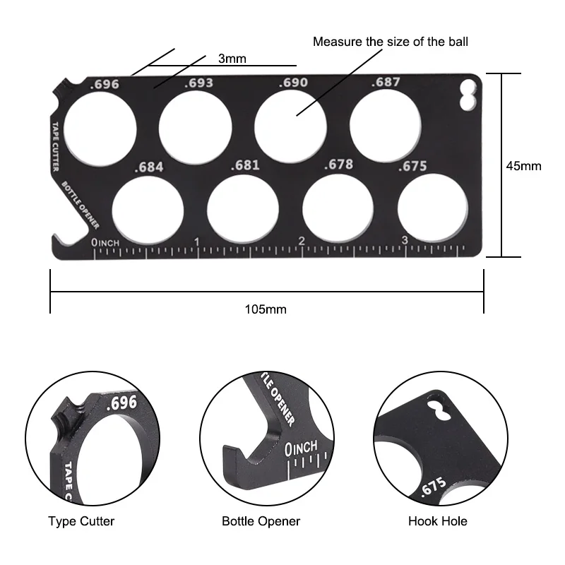Logo Customized Available Aluminum Paintball Ball Sizer Guide Buy