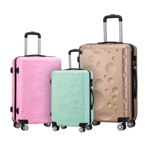 Factory Wholesale Business Trip Combination Lock Travel Suitcases ABS Luggage Sets With Silent Wheels