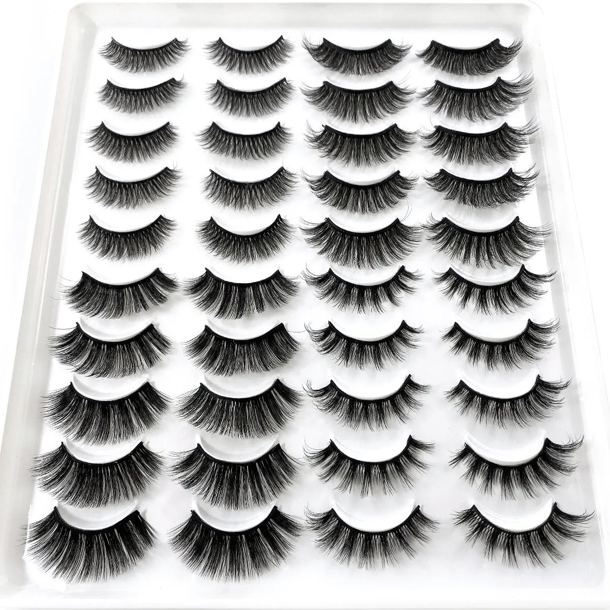 Inventory lashes Manufacturer Beauty natural long eyelashes 20 pairs natural false eyelashes fake long makeup 3d mink eyelashes
