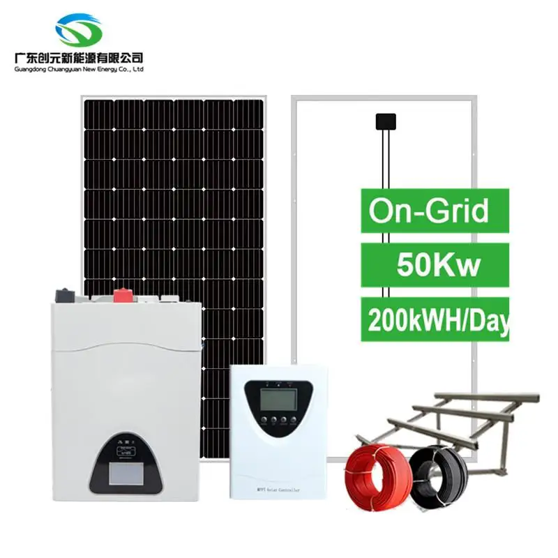 High Efficiency Grid Tie Solar System 50kw 60kw 80kw 100kw Solar System For House