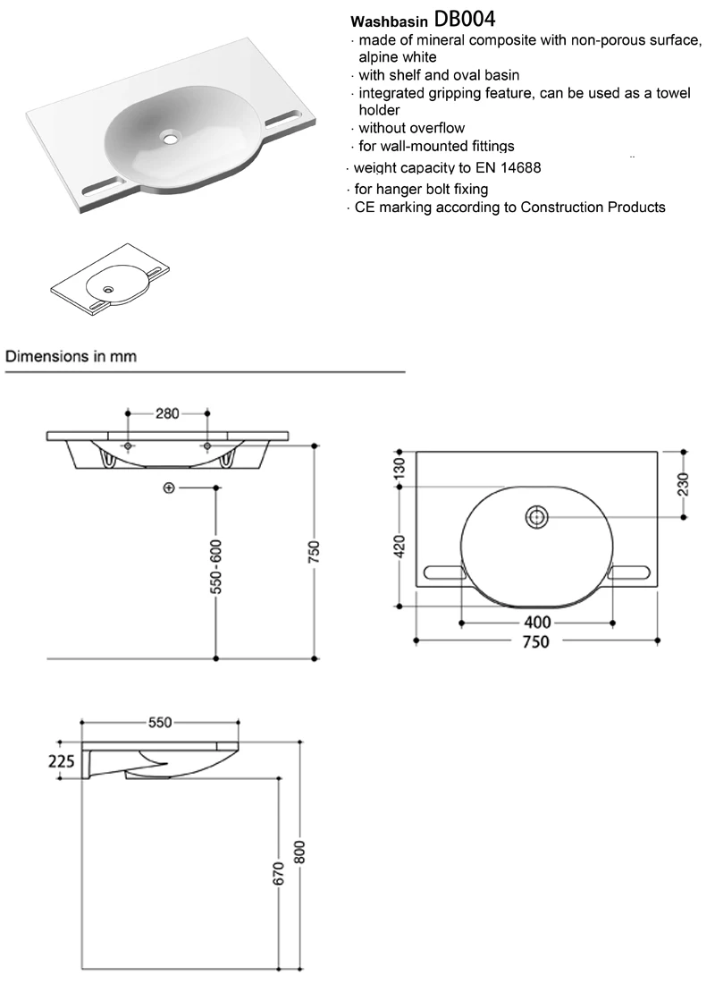 Framed Wall Mounted Sink Grab Lavatory Secure Lavabo Wall Mounted Open
