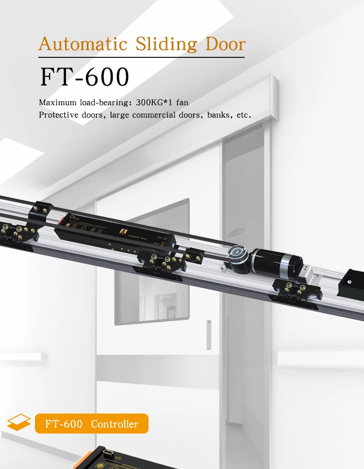 Oredy Double Door Automatic Sliding Glass Door Opener And Closer With