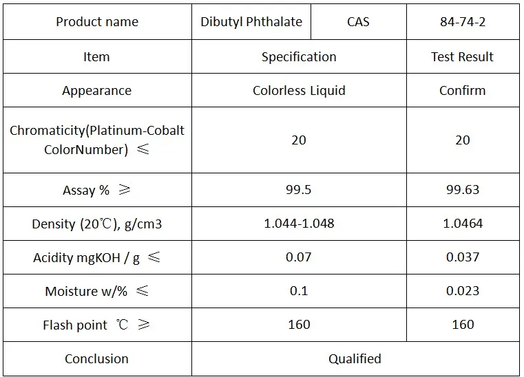 Dibutyl Phthalate DBP with CAS 84-74-2