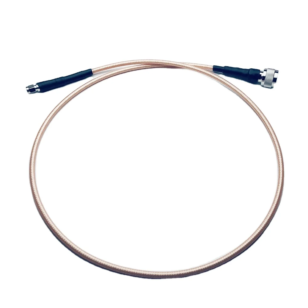 RF Coaxial RG142 cable assembly with SMA male to N male clamp Connectors