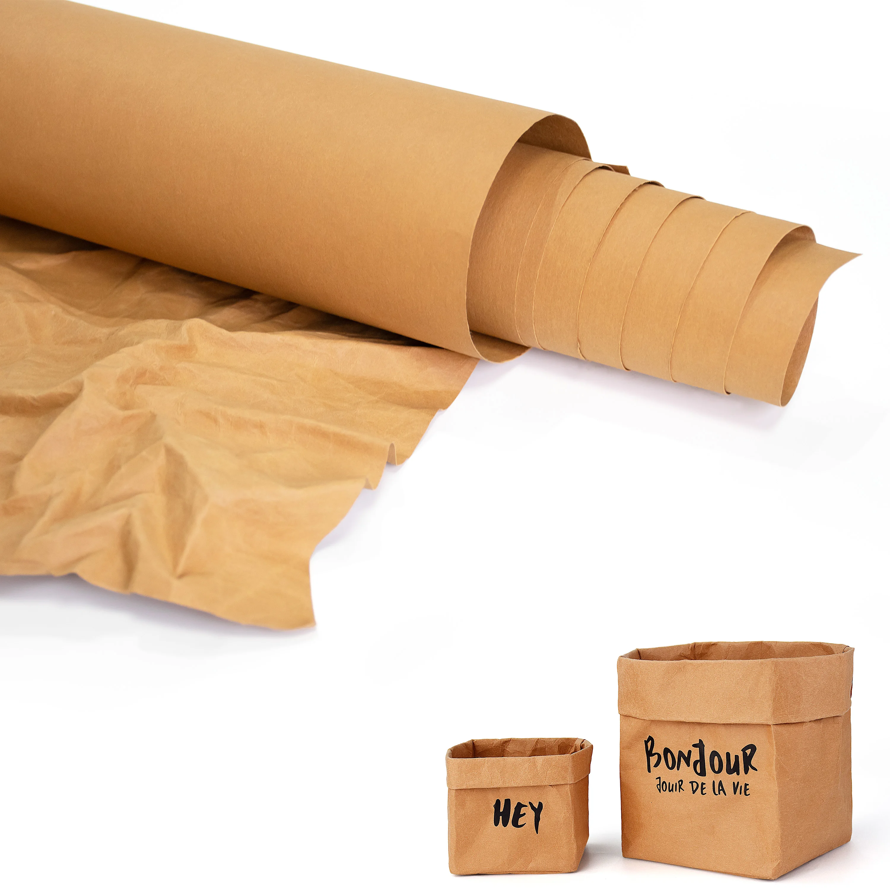 ZHICAI Recyclab Craft Material Printable Washable Kraft Paper Jacron Paper Sheet for Jeans Labels Organizer Women Shoulder Bag