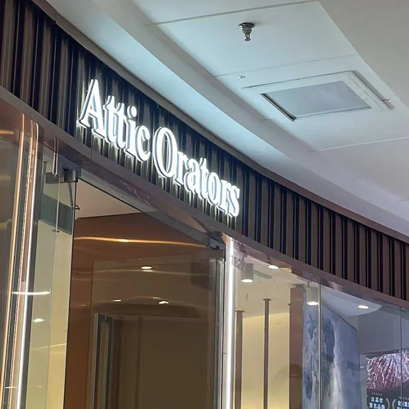 Custom LED Art Letter Lamp for Milk Tea Shop Yoga Studio Internet Cafe Front Desk Clothing Signboard Door Head Ceiling Lights