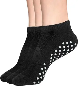 Custom Non Slip Gel Cycling Women No Show Trampoline Athletic Ankle Grippy Quick Dry Sport Yoga Pilates Anti Slip Grip Socks