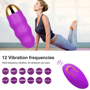 12 Mode Remote Control Strong Power Vibrator Electronic USB Rechargeable Vibrating Female Sex Toys Anus Clitoris Stimulation