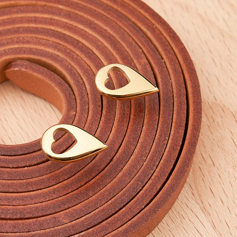 Original Design 14K Gold Plated Stainless Steel Jewelry Water Drop Hollow Heart Earrings Fashion Accessories Earrings E231490