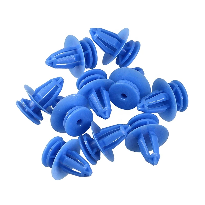 100-Pack 8mm Bumper Clips – Plastic Push Retainers For Auto Trim, Fender, Moulding – Universal Fit