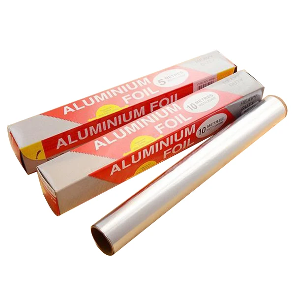 Heavy Duty 18 Microns Non-Stick Aluminum Foil Wrap 300mm X 150m Tin